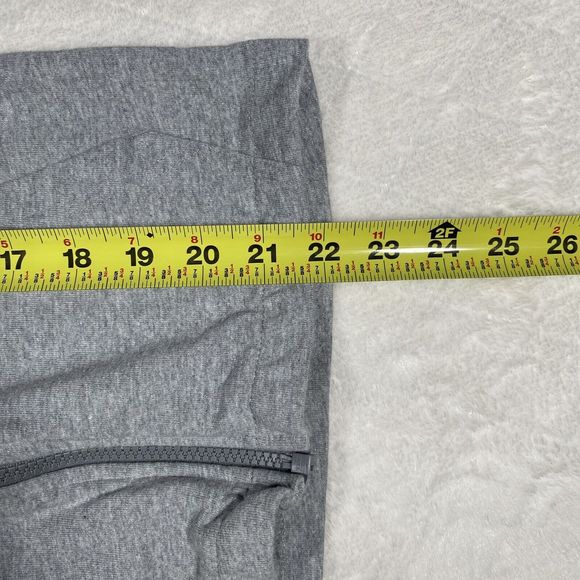 Nike Youth Size Med Gray Zip-Up Hoodie Lightweight White Swoosh Logo Pockets - Picture 6 of 7